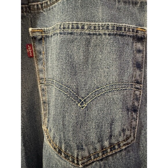 LEVIS 550 MENS RED TAB BLUE DENIM JEANS TAG SIZE 34 X 34 Nicely Worn Classic - Picture 5 of 10